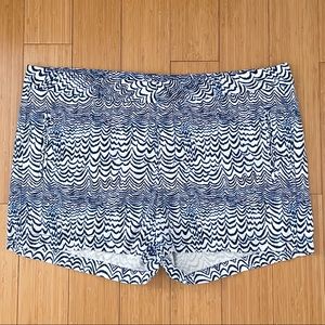 Stylus Abstract Cotton Blue White Shorts 16 EUC